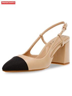 Anne Klein Sling Back Pump Ankle Buckle Pointed Toe Heels iFlex